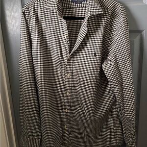 Ralph Lauren Black & White Gingham Button-Down Shirt